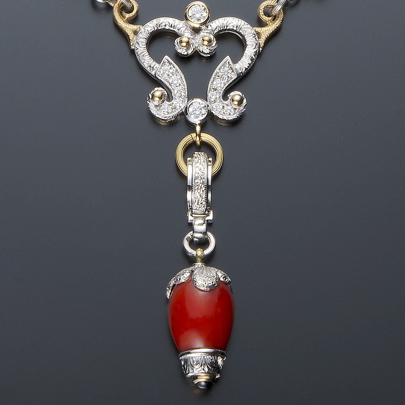 Coral Necklace 珊瑚ネックレス - cazzaniga-japan